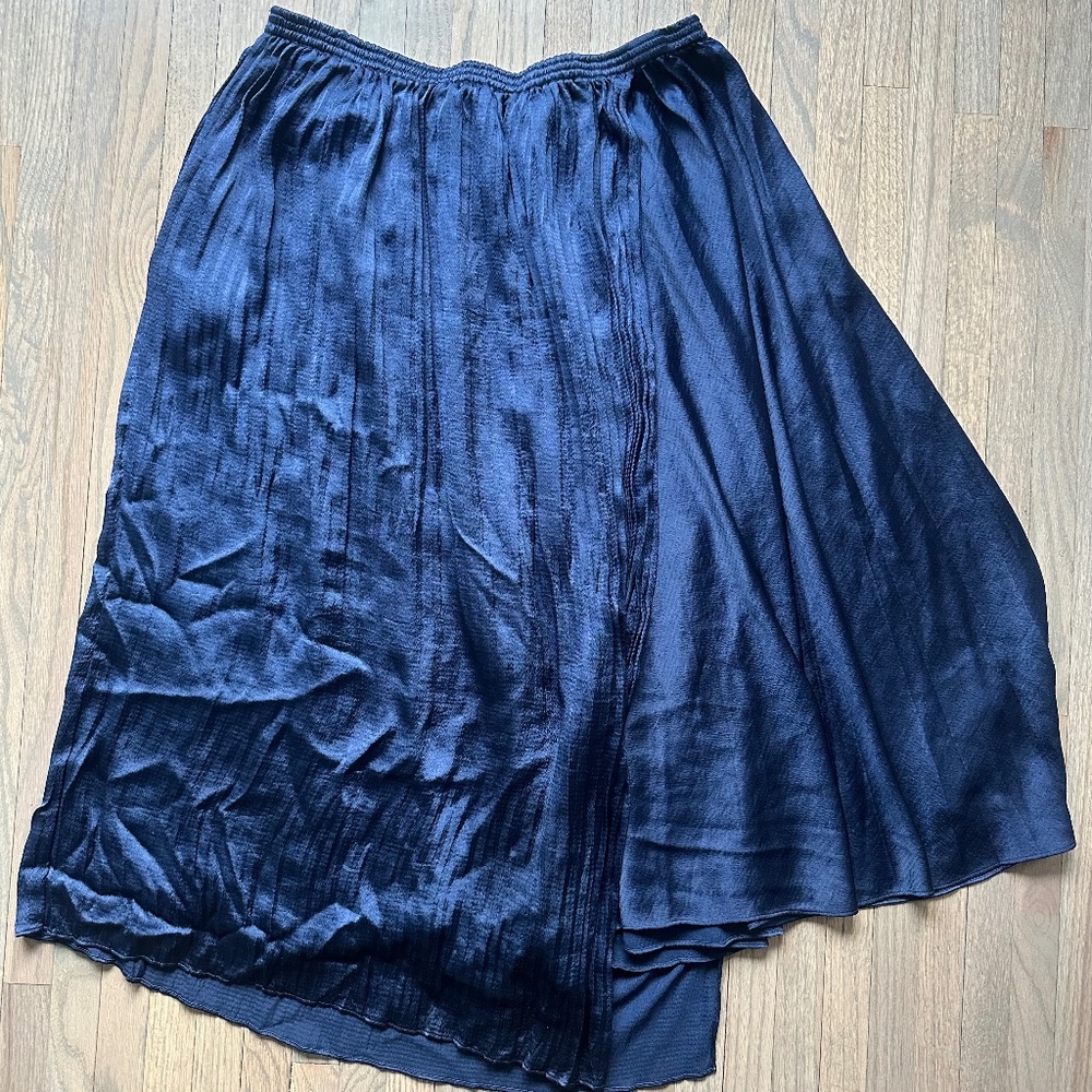 Vince Pleated Asymmetrical Skirt